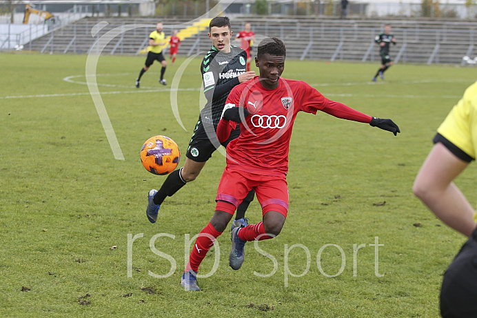 Fussball - A-Junioren Bundesliga - Ingolstadt - Saison 2019/2020 - FC Ingolstadt 04 - Greuther Fürth - 09.11.2019 -  Foto: Ralf Lüger
