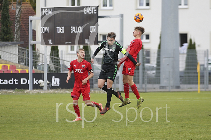 Fussball - A-Junioren Bundesliga - Ingolstadt - Saison 2019/2020 - FC Ingolstadt 04 - Greuther Fürth - 09.11.2019 -  Foto: Ralf Lüger