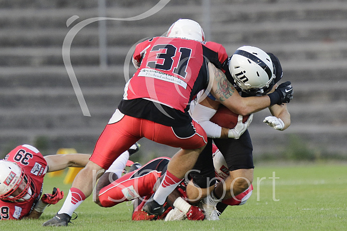 Football, GFL1, Saison 2018, Ingolstadt Dukes, Stuttgart Scorpions, 19.08.2018 Football, GFL1, Saison 2018, Ingolstadt Dukes, Stuttgart Scorpions, 19.08.2018