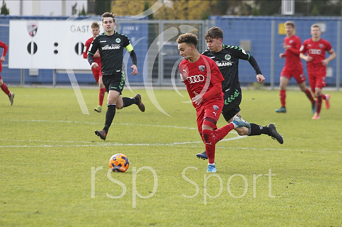 Fussball - A-Junioren Bundesliga - Ingolstadt - Saison 2019/2020 - FC Ingolstadt 04 - Greuther Fürth - 09.11.2019 - Foto: Ralf Lüger Fussball - A-Junioren Bundesliga - Ingolstadt - Saison 2019/2020 - FC Ingolstadt 04 - Greuther Fürth - 09.11.2019 - Foto: Ralf Lüger