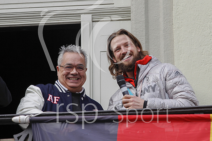 Olympia-Feier am 3.03.18 in Deggendorf für Timo Pielmeier (#51 Torwart ERC)
